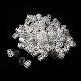 Maxbell 100pcs Hair Cuffs Metal Tube Dreadlock Beads For DIY Hairstyle Braids Silver - Aladdin Shoppers