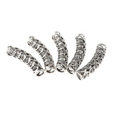 Maxbell 5Pcs Dreadlock Beads Braiding Jewelry Tubes Hair Pendants Ring Cuff 05