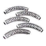 Maxbell 5Pcs Dreadlock Beads Braiding Jewelry Tubes Hair Pendants Ring Cuff 06