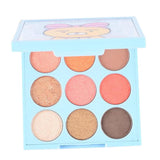 Maxbell Matte Shimmer 9 Color Eyeshadow Palette Blendable Eye Shadow Powder Grapefruit