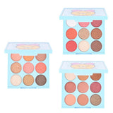 Maxbell Matte Shimmer 9 Color Eyeshadow Palette Blendable Eye Shadow Powder Grapefruit