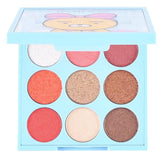 Maxbell Matte Shimmer 9 Color Eyeshadow Palette Blendable Eye Shadow Powder Roseate