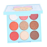 Maxbell Matte Shimmer 9 Color Eyeshadow Palette Blendable Eye Shadow Powder Roseate