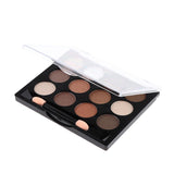 Maxbell 12 Colors Beauty Makeup Eye Shadow Palette Matte Shimmer Set w/ Brush Brunet