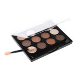 Maxbell 12 Colors Beauty Makeup Eye Shadow Palette Matte Shimmer Set w/ Brush Brunet