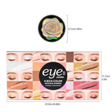 Maxbell Matte Shimmer 8 Colors Eyeshadow Makeup Liquid Eyeliner Eye Shadow Gel Cream