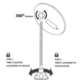 Maxbell Flexible Gooseneck 10X Magnified Lighted Makeup Shaving Swivel Mirror 7.9"