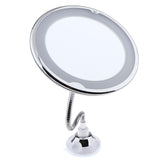 Maxbell Flexible Gooseneck 10X Magnified Lighted Makeup Shaving Swivel Mirror 7.9"