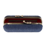 Maxbell Lipstick Case Holder Box Organizer Bag with Mirror for Ladies Dark Blue