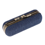 Maxbell Lipstick Case Holder Box Organizer Bag with Mirror for Ladies Dark Blue
