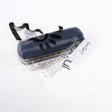 Maxbell Lipstick Case Holder Box Organizer Bag with Mirror for Ladies Dark Blue