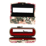 Maxbell Peony Lip Gloss Holder PU Lipstick Storage Case with Mirror for Travel 03