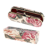 Maxbell Peony Lip Gloss Holder PU Lipstick Storage Case with Mirror for Travel 03
