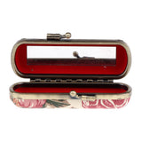 Maxbell Peony Lip Gloss Holder PU Lipstick Storage Case with Mirror for Travel 03