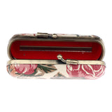 Maxbell Peony Lip Gloss Holder PU Lipstick Storage Case with Mirror for Travel 03