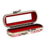 Maxbell Peony Lip Gloss Holder PU Lipstick Storage Case with Mirror for Travel 03