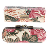Maxbell Peony Lip Gloss Holder PU Lipstick Storage Case with Mirror for Travel 03