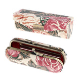 Maxbell Peony Lip Gloss Holder PU Lipstick Storage Case with Mirror for Travel 03