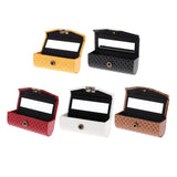 Maxbell PU Leather Single Lipstick Case Holder Storage Box w/Mirror for Purse Yellow