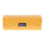 Maxbell PU Leather Single Lipstick Case Holder Storage Box w/Mirror for Purse Yellow
