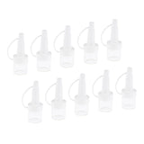 Maxbell Pack 10pcs Empty Glass Refillable Vials Liquid Containers Dropper Bottles 3 ml