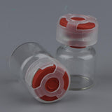 Maxbell 20Pcs Empty Sealed Sterile Serum Powder Vials Bottle Container Wine Red Lids
