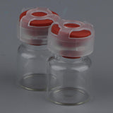 Maxbell 20Pcs Empty Sealed Sterile Serum Powder Vials Bottle Container Wine Red Lids