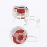 Maxbell 20Pcs Empty Sealed Sterile Serum Powder Vials Bottle Container Wine Red Lids