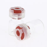 Maxbell 20Pcs Empty Sealed Sterile Serum Powder Vials Bottle Container Wine Red Lids