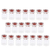 Maxbell 20Pcs Empty Sealed Sterile Serum Powder Vials Bottle Container Wine Red Lids