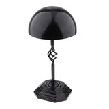 Maxbell Retro Wigs Holder Stand Caps Hanger Metal Hats Display Rack Black