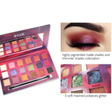Maxbell Matte Shimmer 18 Colors Eyeshadow Palette Blendable Long Lasting Eye Shadow