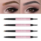 Maxbell Waterproof Eyebrow Pencil Long Lasting Dual Ends Brow Definer Pen Grey