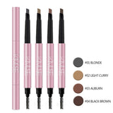 Maxbell Waterproof Eyebrow Pencil Long Lasting Dual Ends Brow Definer Pen Grey