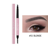Maxbell Waterproof Eyebrow Pencil Long Lasting Dual Ends Brow Definer Pen Grey