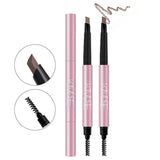 Maxbell Waterproof Eyebrow Pencil Long Lasting Dual Ends Brow Definer Pen Grey