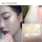 Maxbell 3D Highlighter Liquid Shimmer Glitter Face Glow Bronzer Concealer Celestial