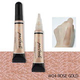 Maxbell Waterproof Highlighter Liquid Shimmer Face Glow Bronzer Concealer Rose Gold