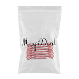 Maxbell 12Pcs Stainless Duck Sectioning Clips Barber Haircut Styling Clamps Red