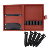 Maxbell Leather 5 Scissors Holder Bag Haircut Tools Holster Pouch Shears Case Brown