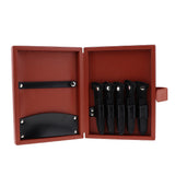 Maxbell Leather 5 Scissors Holder Bag Haircut Tools Holster Pouch Shears Case Brown