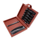 Maxbell Leather 5 Scissors Holder Bag Haircut Tools Holster Pouch Shears Case Brown