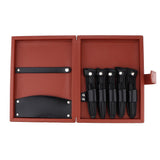 Maxbell Leather 5 Scissors Holder Bag Haircut Tools Holster Pouch Shears Case Brown