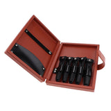 Maxbell Leather 5 Scissors Holder Bag Haircut Tools Holster Pouch Shears Case Brown