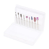 Maxbell 9Pcs Manicure Files Nail Drill Bits Electric Grinding Polishing Heads Brush