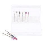 Maxbell 9Pcs Manicure Files Nail Drill Bits Electric Grinding Polishing Heads Brush