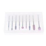 Maxbell 9Pcs Manicure Files Nail Drill Bits Electric Grinding Polishing Heads Brush