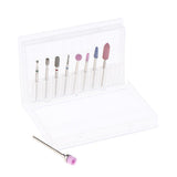 Maxbell 9Pcs Manicure Files Nail Drill Bits Electric Grinding Polishing Heads Brush