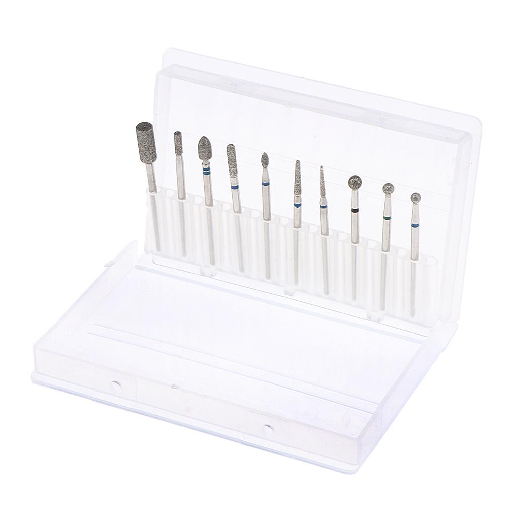 Maxbell 10x Nail Files Drill Bit Manicure Electric Grinding Polishing Head Brush 01