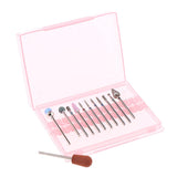 Maxbell 12Pcs/Set Ceramic Nail Art Drill Bits Nails Polishing Grinding Craft Head 04